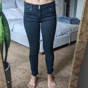 Hudson black denim stretch skinny jeans - 28